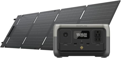EF ECOFLOW RIVER 2 Portable Power Station – 256 Wh LiFePO₄ | 1-Hour Fast Charge & 2× Up to 600 W AC Outlets | Solar Generator for Camping, RV & Home Backup
