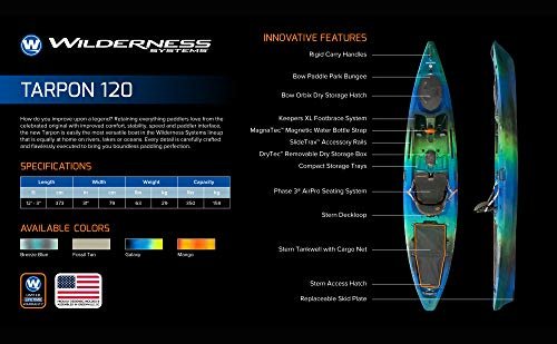 Wilderness Systems Tarpon 120 – 12’3″ Sit-On-Top Fishing Kayak – Phase 3 AirPro Seat & SlideTrax Rails - Image 27