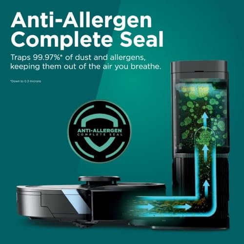 Shark AV2501S AI Ultra Robot Vacuum with HEPA Self-Empty Base, Matrix Clean Navigation, 30-Day Bagless Capacity, Smart Mapping, Voice/App Control, Perfect for Pet Hair & All Floors, Dark Grey - Image 8