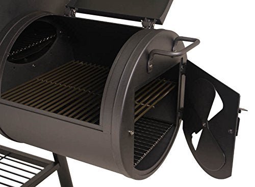 CosmoGrill Outdoor XL Charcoal Smoker BBQ Grill – Adjustable Charcoal Pan, Built-in Thermometer, 2 Side Tables, Chimney & Wheels – Portable Garden Barbecue Smoker - Image 12