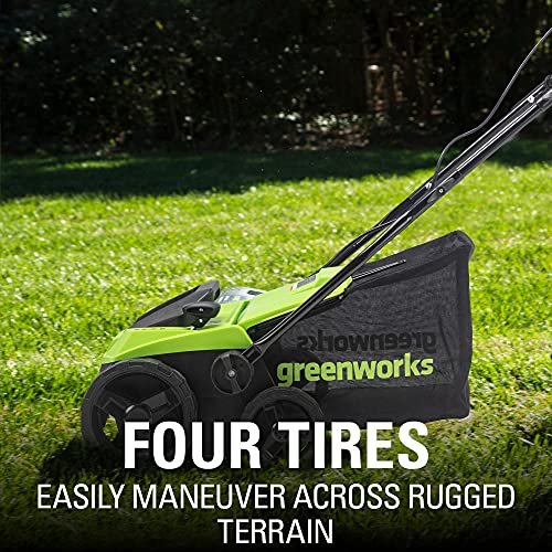 Greenworks 13 Amp Corded Dethatcher & Scarifier – 14″ (35.6 cm) Deck, 5-Position Depth (DT13B00) - Image 12