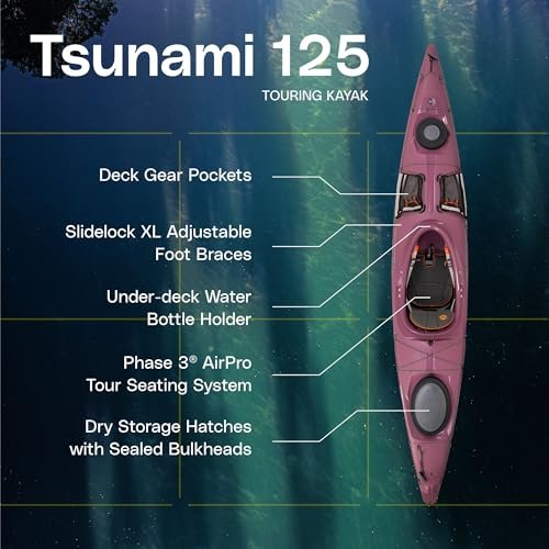 Wilderness Systems Tsunami 125 12′9″ Sit-Inside Touring Kayak – Phase 3 AirPro Seat & Dual Hatches - Image 12