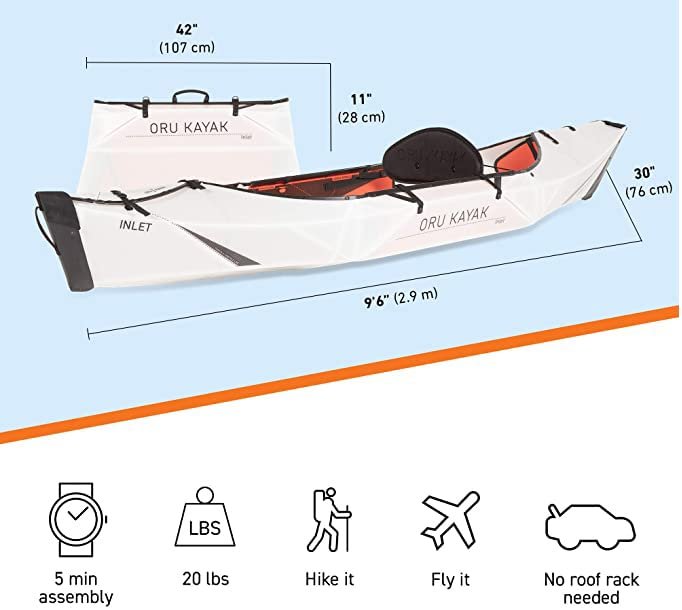 Oru Kayak Inlet – 9’8″ Foldable Origami Kayak for Lakes & Rivers, 20 lbs, 275 lb Capacity - Image 14