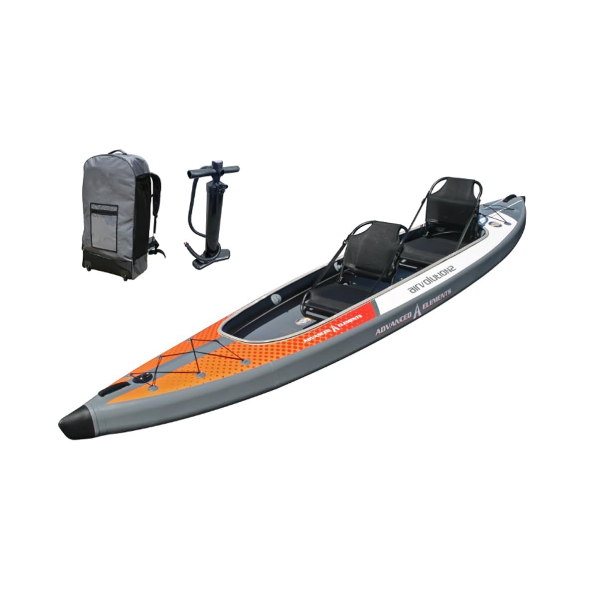 Advanced Elements AirVolution2™ 12′ Tandem Drop-Stitch Inflatable Kayak – Blue with Carry Bag - Image 5