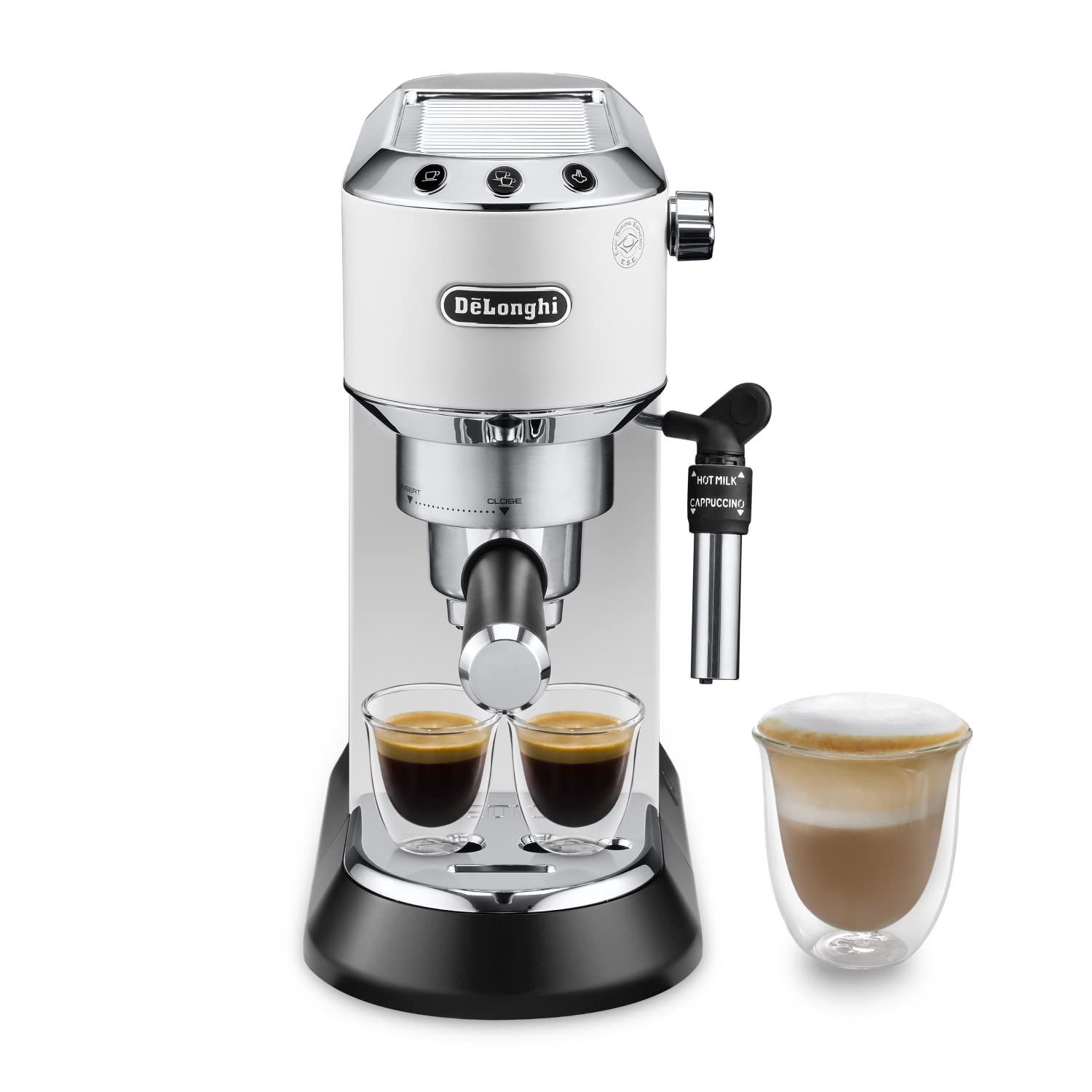 De'Longhi Dedica Style EC685.M Espresso Machine – Slim 15 cm Design, Milk Frother, 15-Bar Pressure, 1L Water Tank, Compatible with Ground Coffee & ESE Pods, Stainless Steel - Image 3