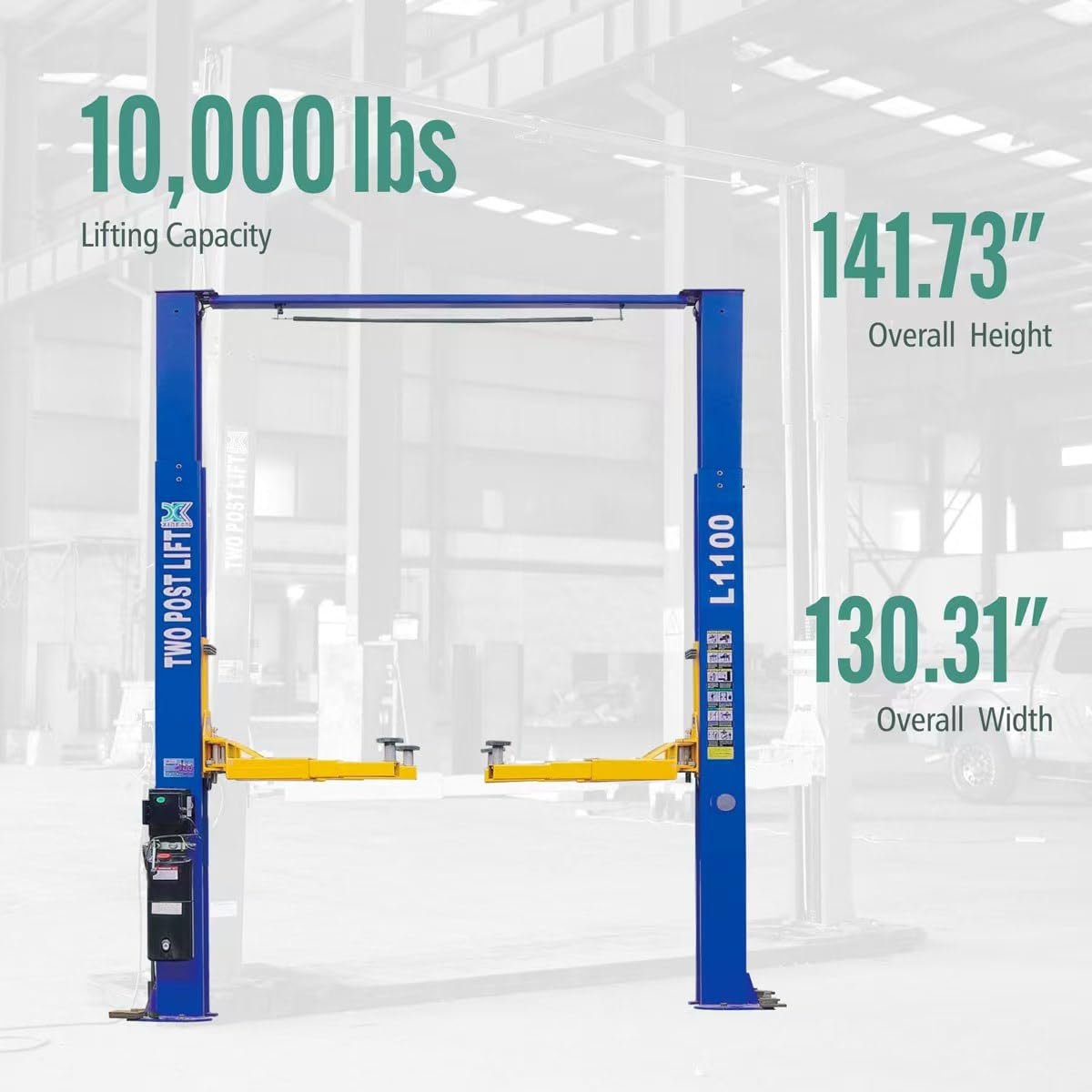 XK L1000 2-Post Car Lift – 10,000 lbs / 4,536 kg Capacity, 220V Auto Hydraulic Truck Hoist with 3-Year Parts Warranty - Image 32
