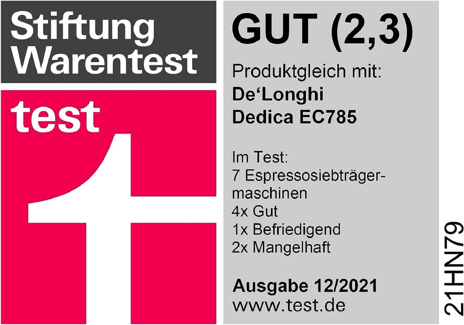 De'Longhi Dedica Style EC685.M Espresso Machine – Slim 15 cm Design, Milk Frother, 15-Bar Pressure, 1L Water Tank, Compatible with Ground Coffee & ESE Pods, Stainless Steel - Image 68