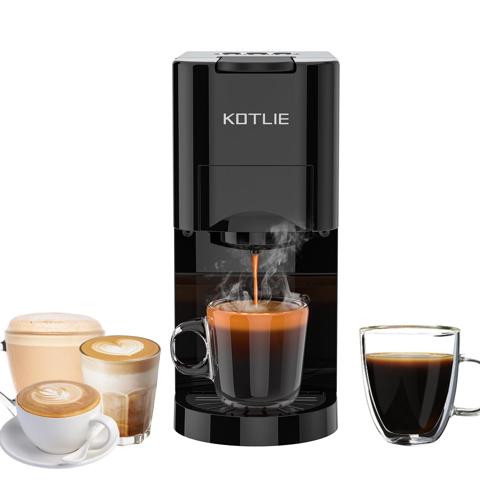 KOTLIE AC-513HF 5-in-1 19-Bar Multi-Capsule Espresso Machine – Compatible with Nespresso Original, Dolce Gusto, Lavazza Mio, L’OR, Ground & ESE Pods - Image 5