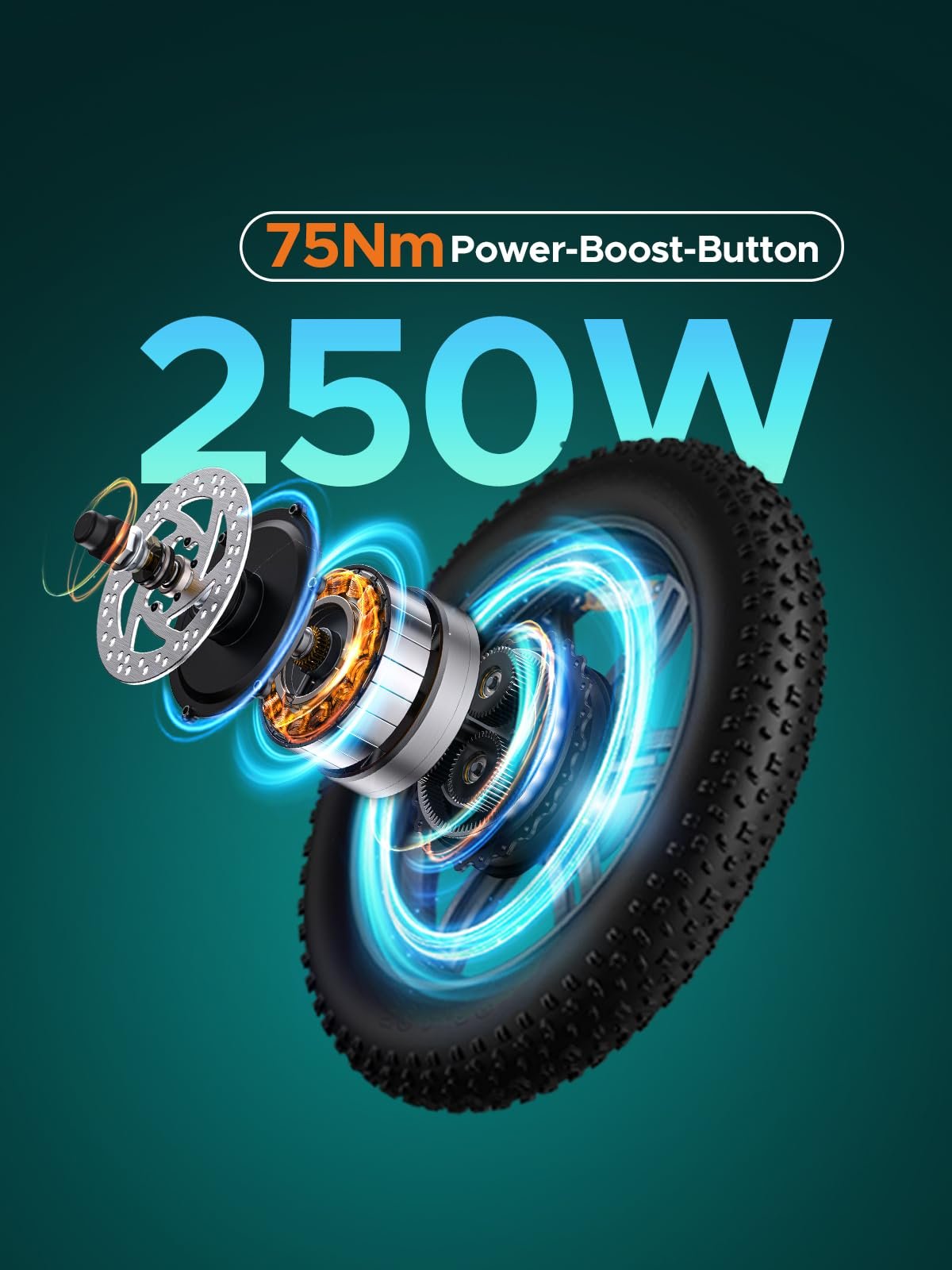 ENGWE L20 BOOST 20″ / 508 mm Fat-Tyre E-Bike – 250 W Motor, 48 V 13 Ah Battery, 75 Nm Torque, 150 km / 93 mi Range - Image 14