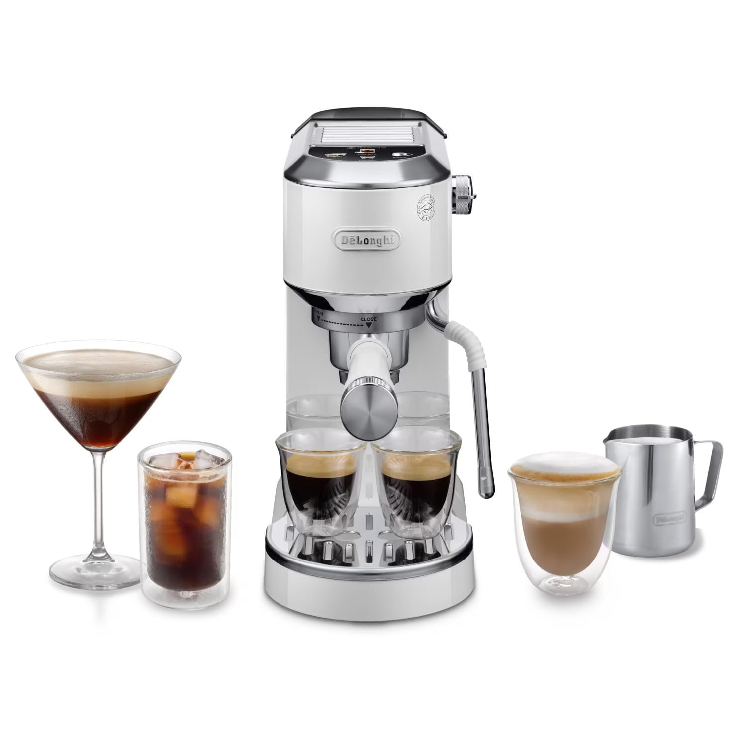 De'Longhi Dedica Style EC685.M Espresso Machine – Slim 15 cm Design, Milk Frother, 15-Bar Pressure, 1L Water Tank, Compatible with Ground Coffee & ESE Pods, Stainless Steel - Image 9