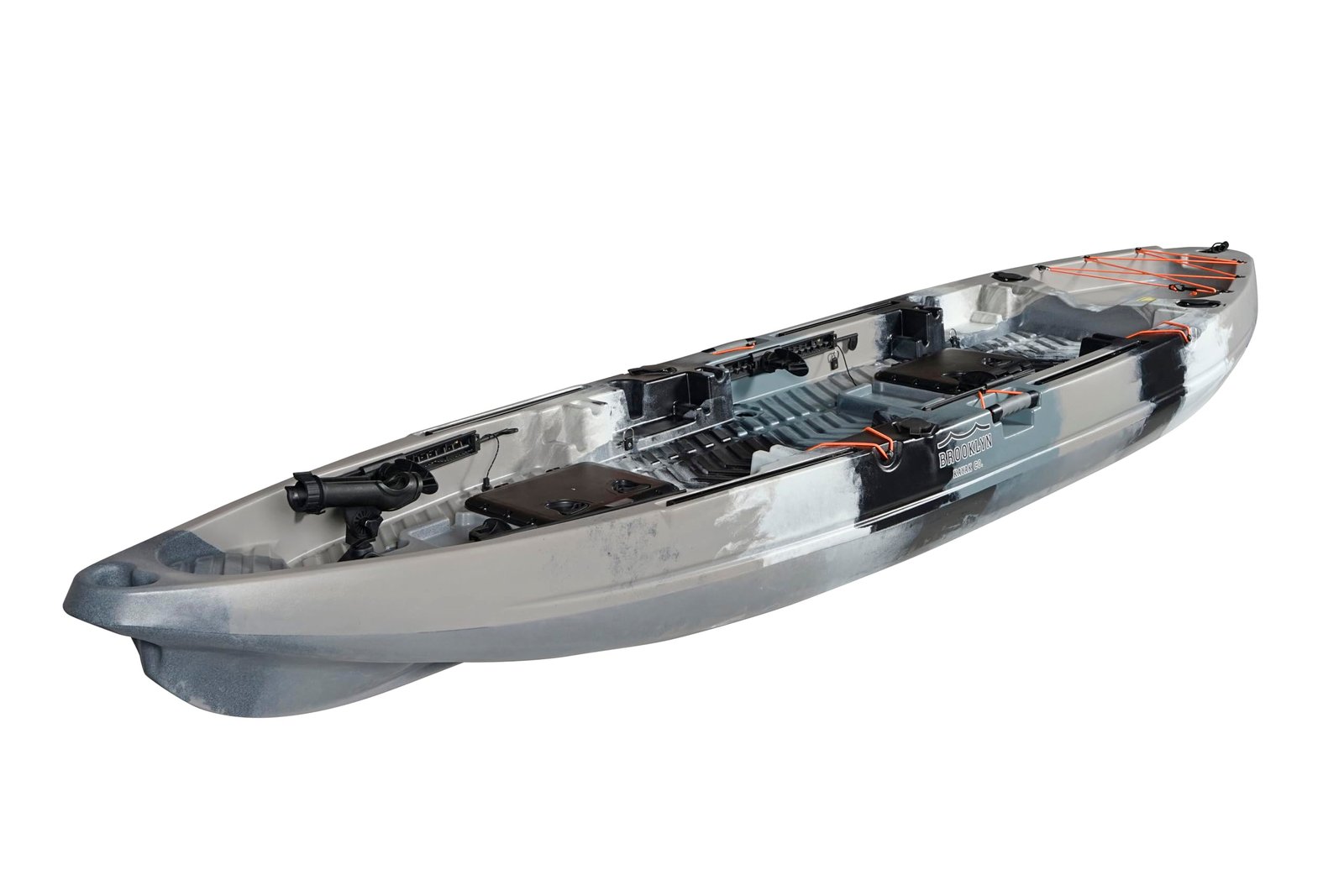 BKC Brooklyn 13.0 Pro Tandem 12′ 8″ Sit-On-Top Fishing Kayak – 2-3 Person HDPE Tandem Kayak with Dual Adjustable Seats & Rod Holders - Image 10