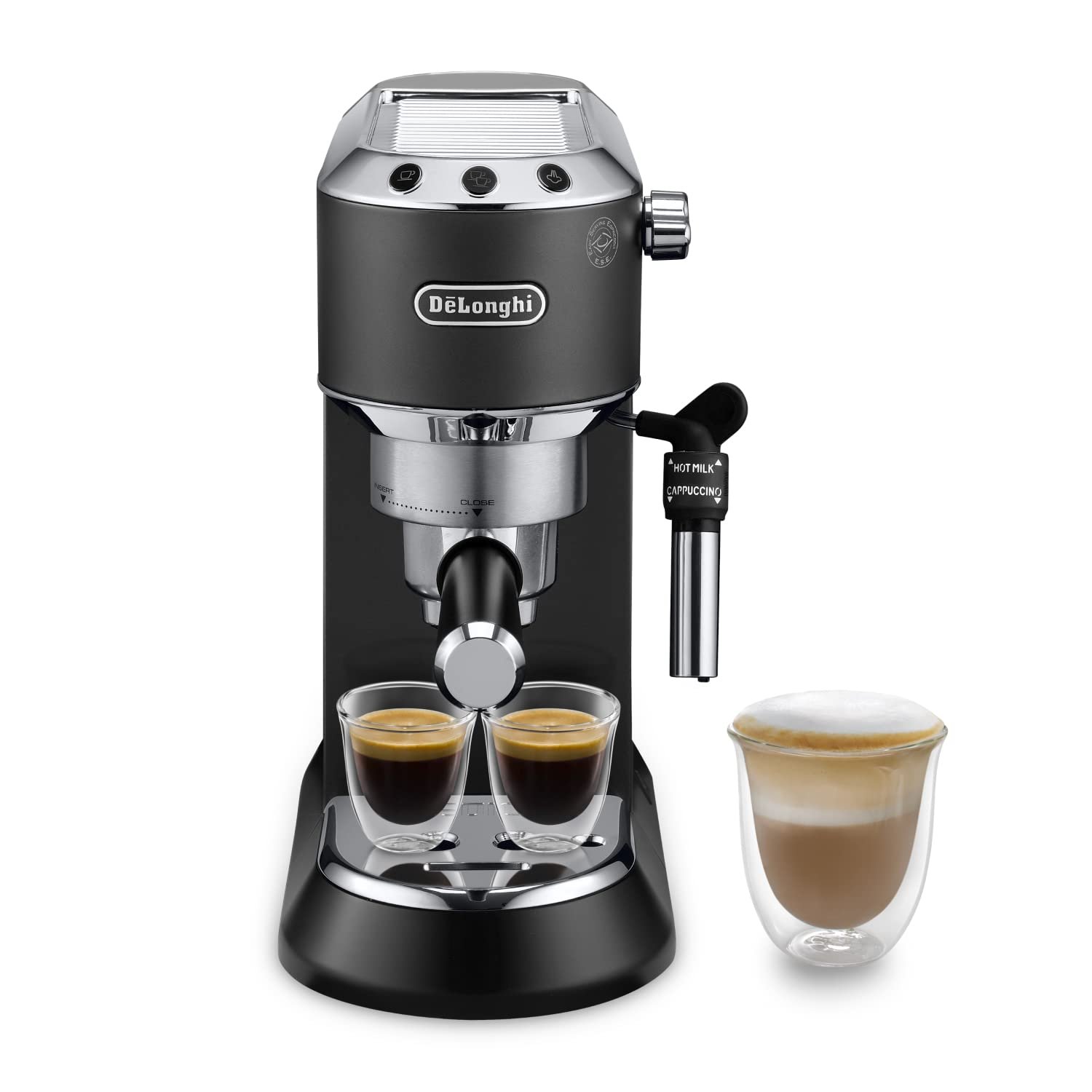 De’Longhi Dedica Style EC685M – 15-Bar Pump Espresso & Cappuccino Machine with Adjustable Cappuccino System, Slim 15 cm Silver Design - Image 3