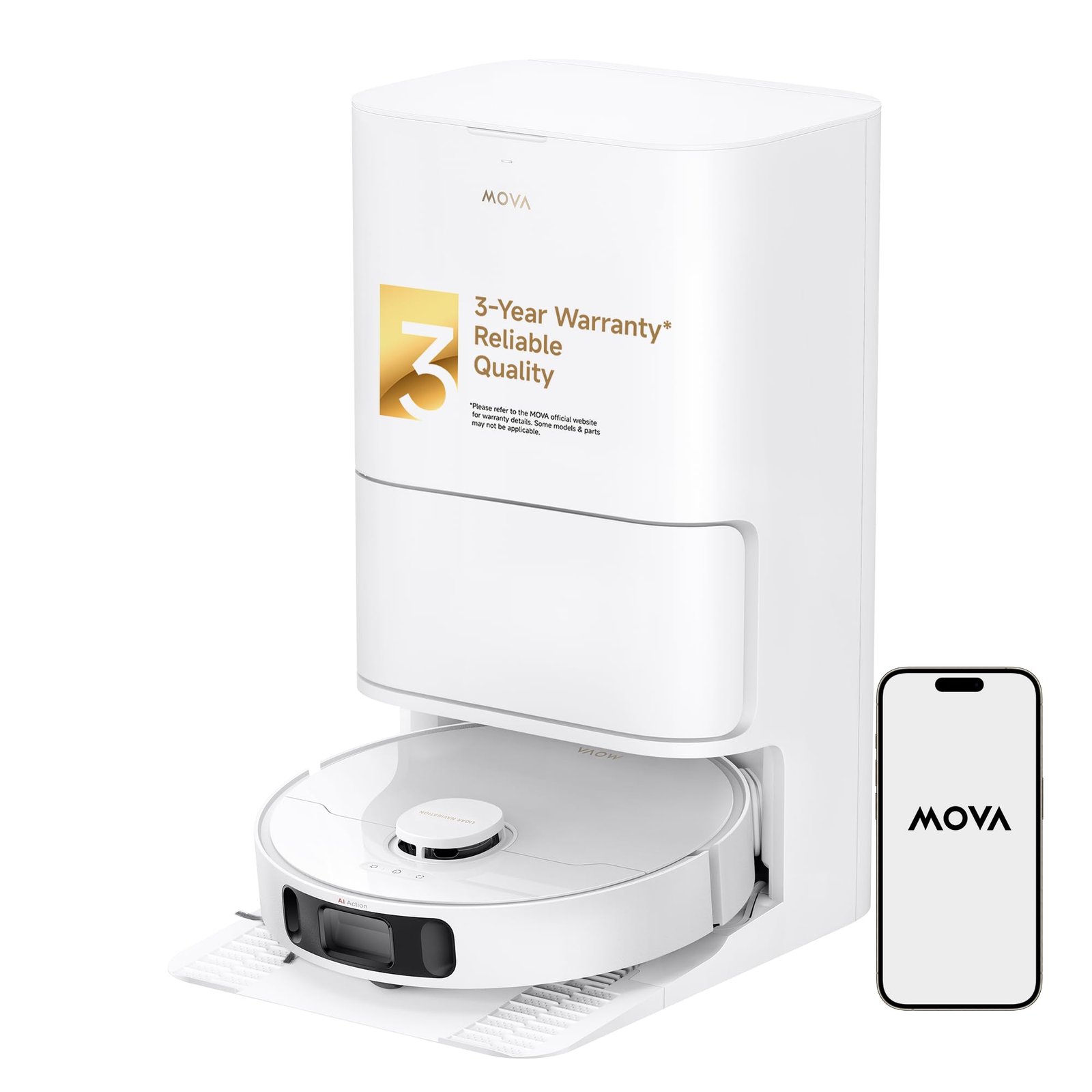 MOVA P10 Pro Ultra Robot Vacuum & Mop Combo | 13,000Pa Suction, 149℉ Mop Washing, Dual Spinning Mop, Auto Empty, App Control