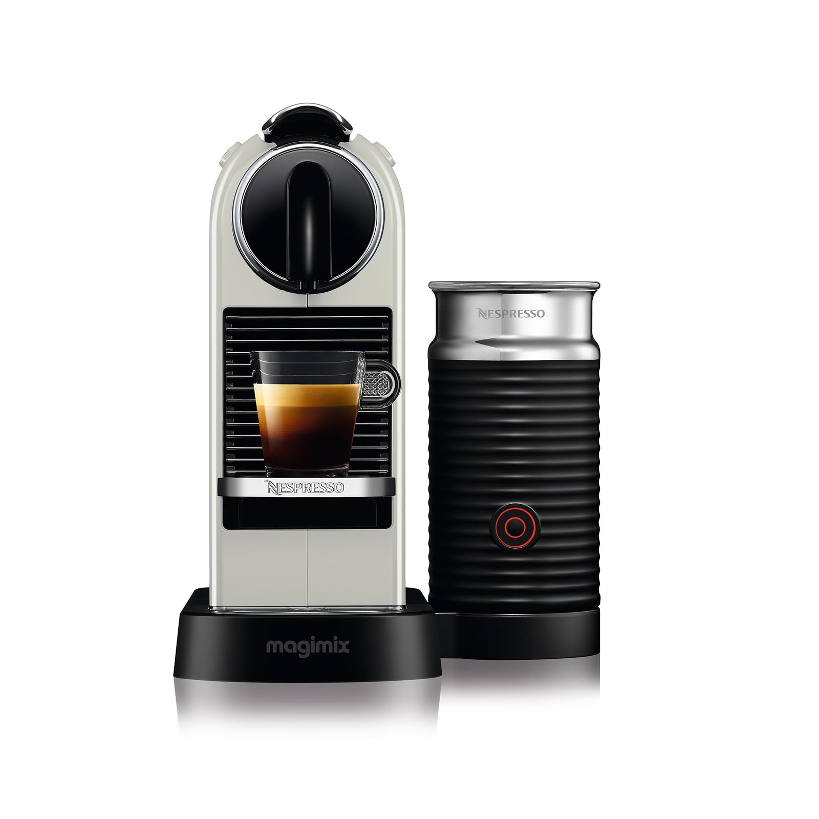Nespresso CitiZ & Milk EN267.WAE – 19-Bar Capsule Espresso & Cappuccino Maker with Built-In Aeroccino3, 2 Cup Sizes, Welcome Set (White)