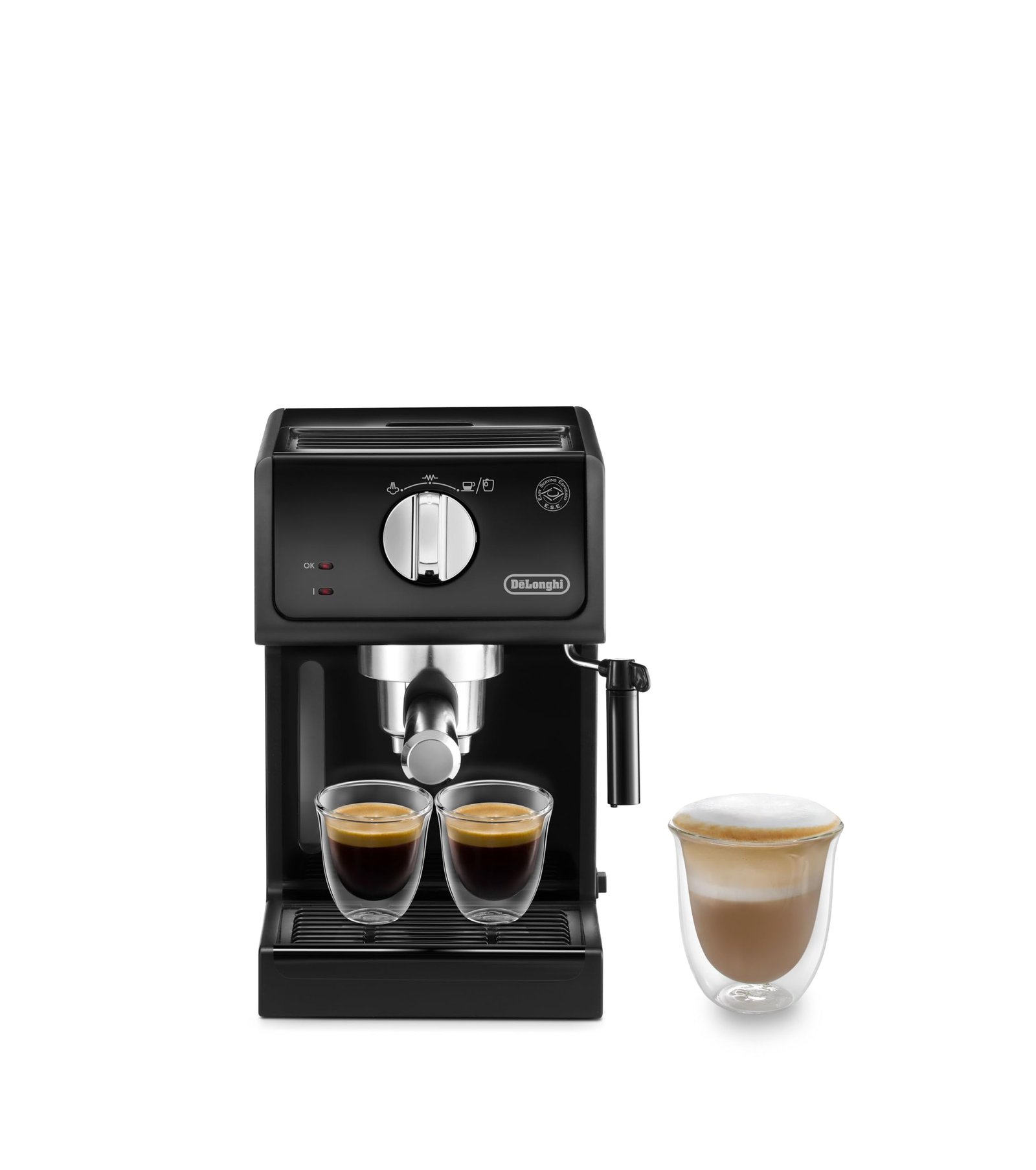 De’Longhi ECP35.31 Barista Pump Espresso Machine – Traditional Coffee & Cappuccino Maker with Adjustable Milk Frother, 1 L Water Tank (Black)