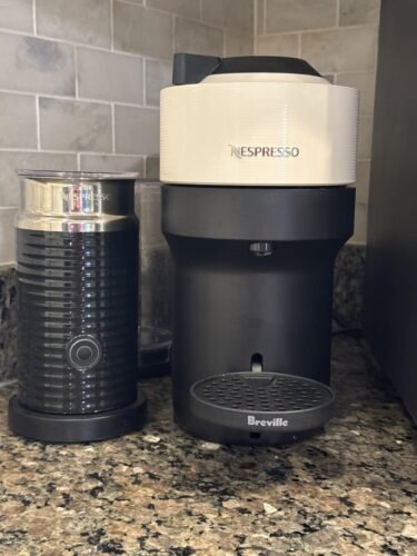 Nespresso Vertuo Pop+ Coffee & Espresso Maker by Breville – Coconut White | 5 Brew Sizes, 0.74L Removable Tank, Compact & Sustainable Design photo review