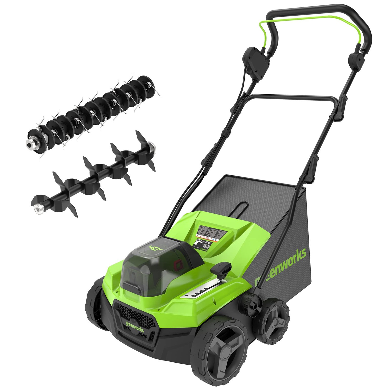 Greenworks 13 Amp Corded Dethatcher & Scarifier – 14″ (35.6 cm) Deck, 5-Position Depth (DT13B00) - Image 2