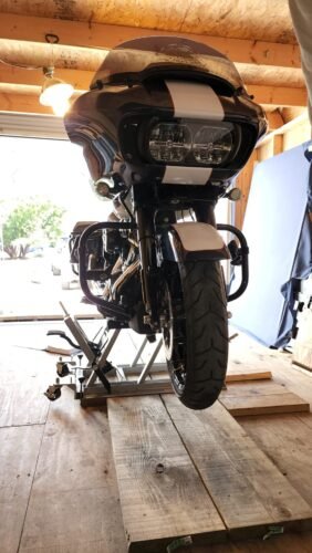 OTC 1545 Ultra Low Profile Motorcycle & ATV Lift – 1,500 lb (680 kg) Capacity, 3.5" Min Height, 17" Skids, Foot Pedal & Tie-Down Straps photo review