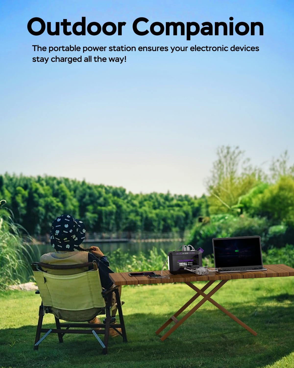 MARBERO M82 Portable Power Station – 88Wh/24000mAh Lithium Battery | 80W AC Output | Solar Rechargeable Backup Power Bank for Camping, Emergency, RV & Outdoor Use - Image 45