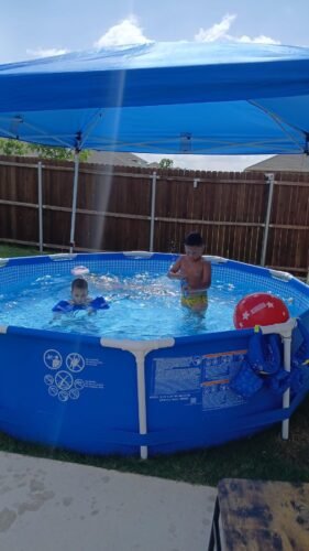 Intex 28211EH Metal Frame Pool Set – 12ft (3.66m) x 30in (76cm) Round Above Ground Swimming Pool with 530 GPH Pump – 1,718 Gallon (6,504L) Capacity – 3-Ply Puncture-Resistant PVC – Rust-Resistant Frame photo review