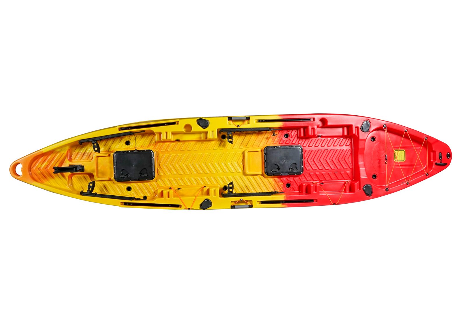 BKC Brooklyn 13.0 Pro Tandem 12′ 8″ Sit-On-Top Fishing Kayak – 2-3 Person HDPE Tandem Kayak with Dual Adjustable Seats & Rod Holders - Image 13