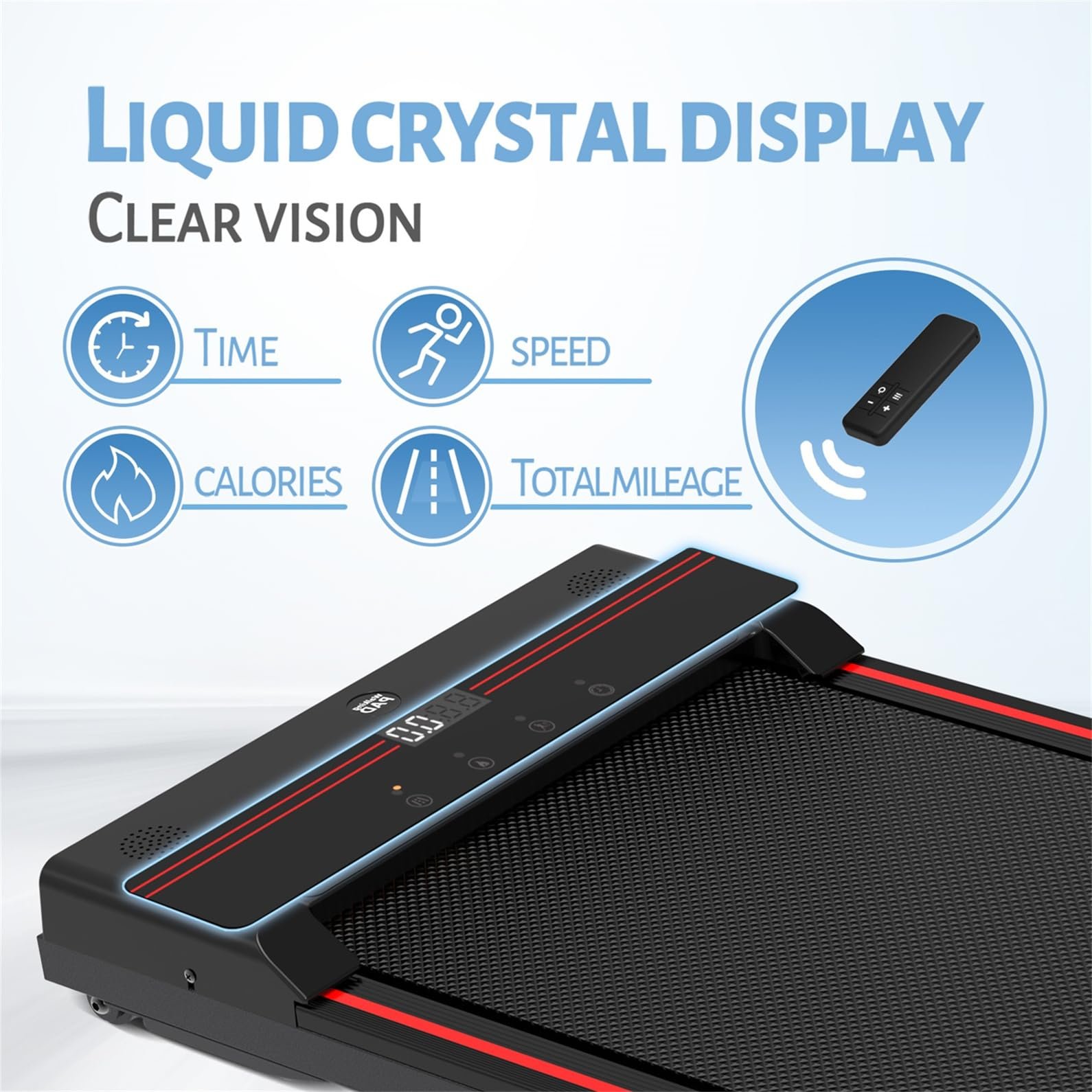 Sperax 3-in-1 Under-Desk Walking Pad – App & Remote-Controlled Vibration Treadmill, 2.5 HP Quiet Motor, 9% Auto-Incline (Red) - Image 15