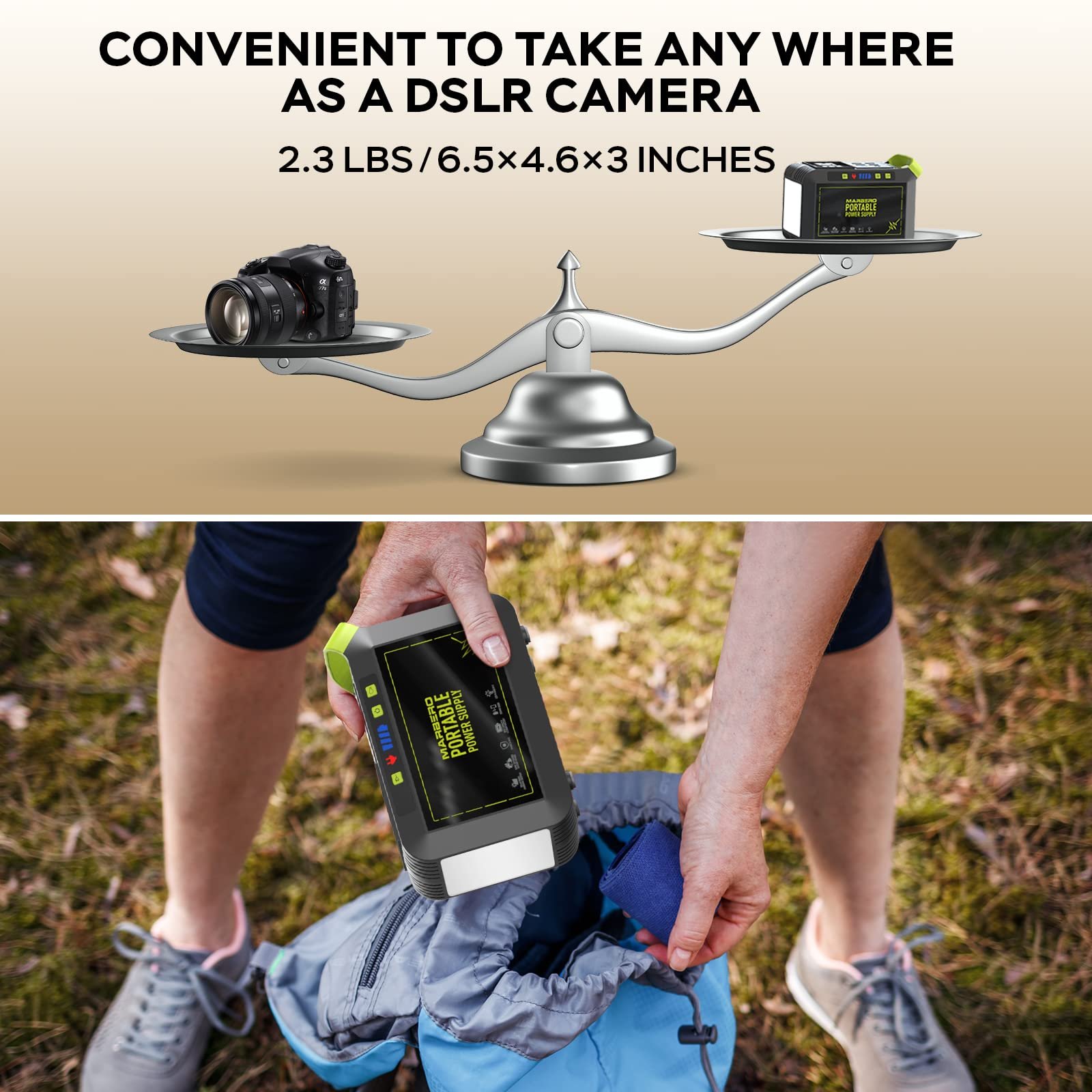 MARBERO M82 Portable Power Station – 88Wh/24000mAh Lithium Battery | 80W AC Output | Solar Rechargeable Backup Power Bank for Camping, Emergency, RV & Outdoor Use - Image 64