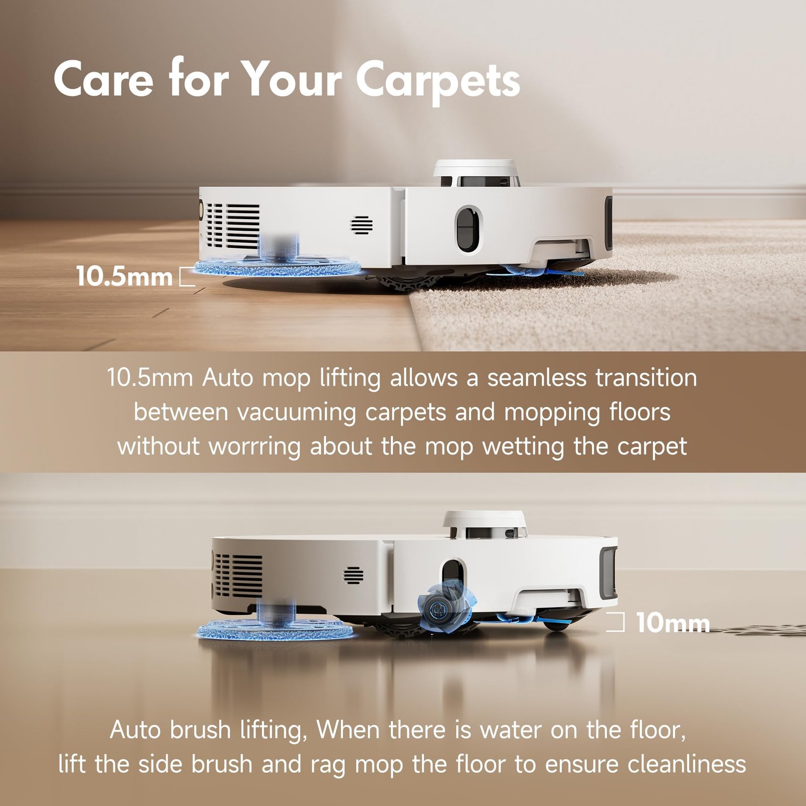 MOVA P10 Pro Ultra Robot Vacuum & Mop Combo | 13,000Pa Suction, 149℉ Mop Washing, Dual Spinning Mop, Auto Empty, App Control - Image 13