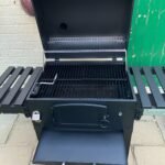 CosmoGrill Outdoor XL Charcoal Smoker BBQ Grill – Adjustable Charcoal Pan, Built-in Thermometer, 2 Side Tables, Chimney & Wheels – Portable Garden Barbecue Smoker photo review