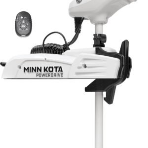 Minn Kota 1363585 Riptide PowerDrive 70 lb Thrust Bow-Mount Trolling Motor with Micro Remote, 54″ Shaft, Saltwater