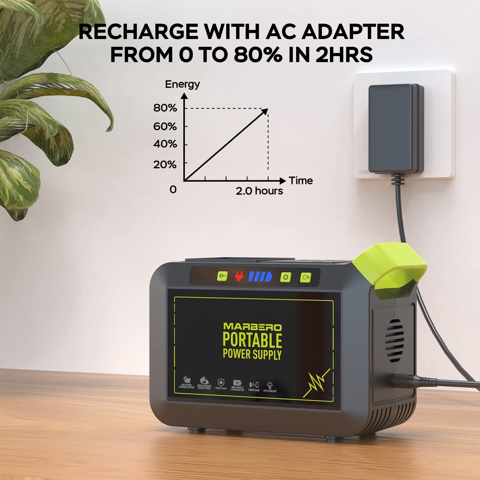MARBERO M82 Portable Power Station – 88Wh/24000mAh Lithium Battery | 80W AC Output | Solar Rechargeable Backup Power Bank for Camping, Emergency, RV & Outdoor Use - Image 61