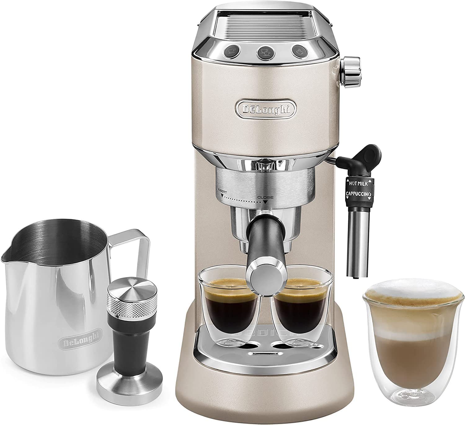 De’Longhi Dedica Style EC685M – 15-Bar Pump Espresso & Cappuccino Machine with Adjustable Cappuccino System, Slim 15 cm Silver Design - Image 9
