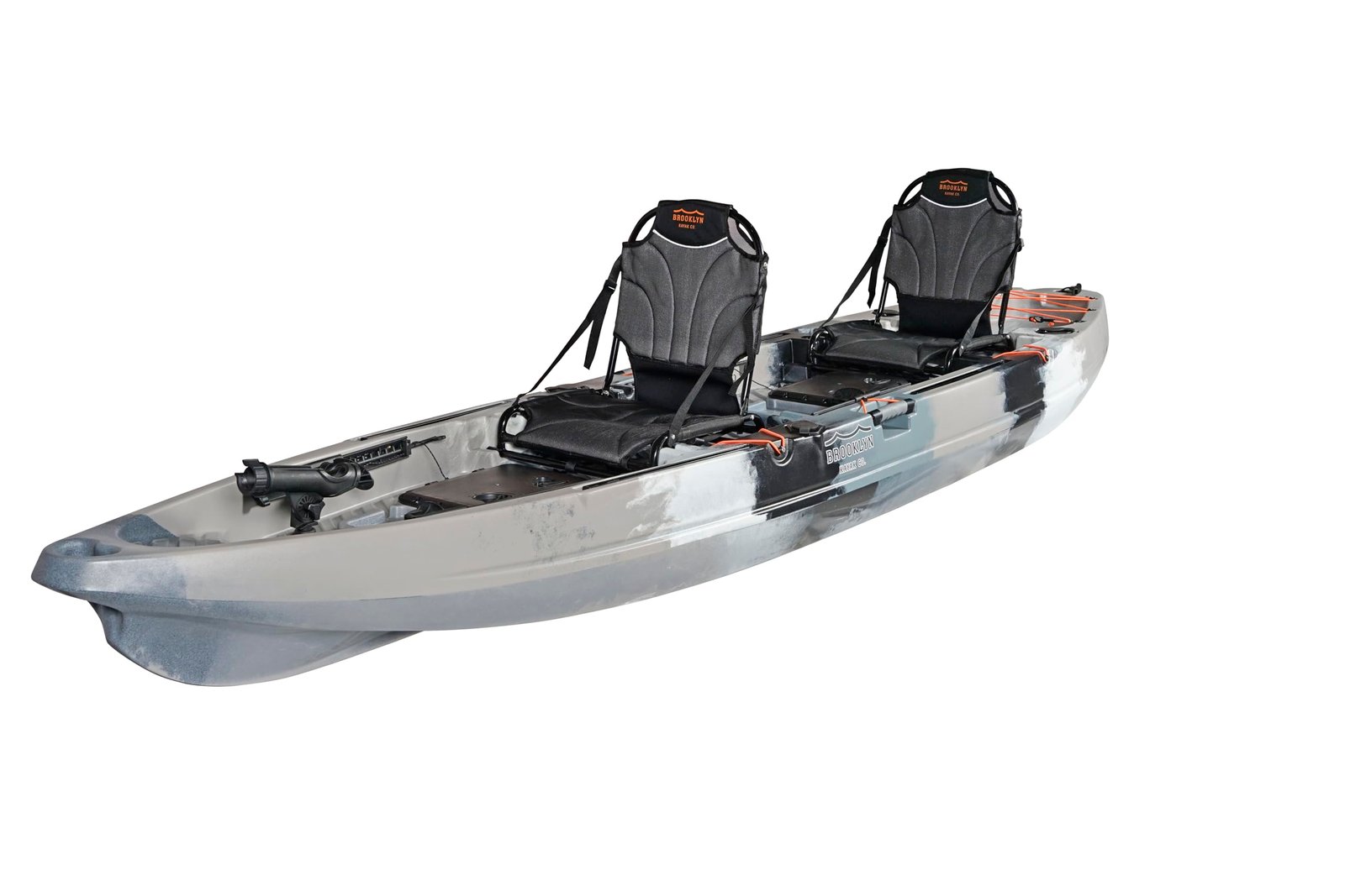 BKC Brooklyn 13.0 Pro Tandem 12′ 8″ Sit-On-Top Fishing Kayak – 2-3 Person HDPE Tandem Kayak with Dual Adjustable Seats & Rod Holders - Image 5