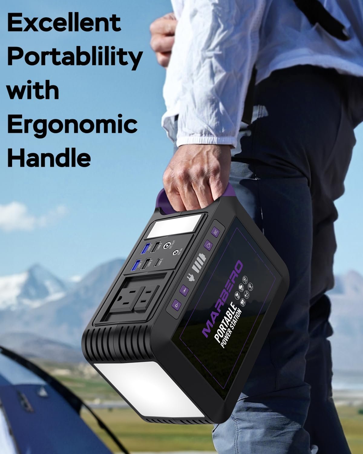 MARBERO M82 Portable Power Station – 88Wh/24000mAh Lithium Battery | 80W AC Output | Solar Rechargeable Backup Power Bank for Camping, Emergency, RV & Outdoor Use - Image 46