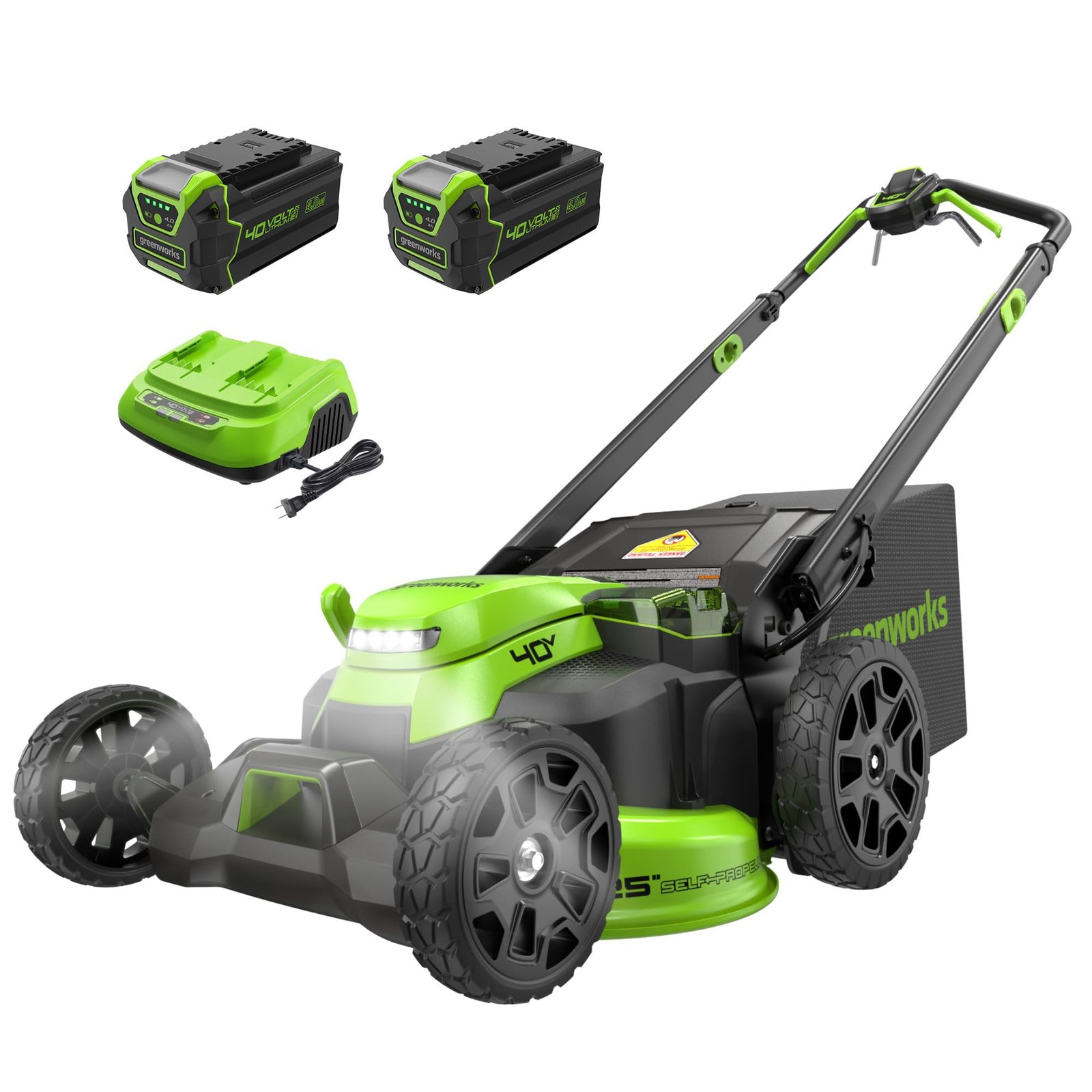 Greenworks 40V Cordless Electric Lawn Mower – 16″ (40.6 cm) Deck, 4.0 Ah Battery, 45 Min Runtime - Image 3