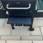 CosmoGrill Outdoor XL Charcoal Smoker BBQ Grill – Adjustable Charcoal Pan, Built-in Thermometer, 2 Side Tables, Chimney & Wheels – Portable Garden Barbecue Smoker photo review
