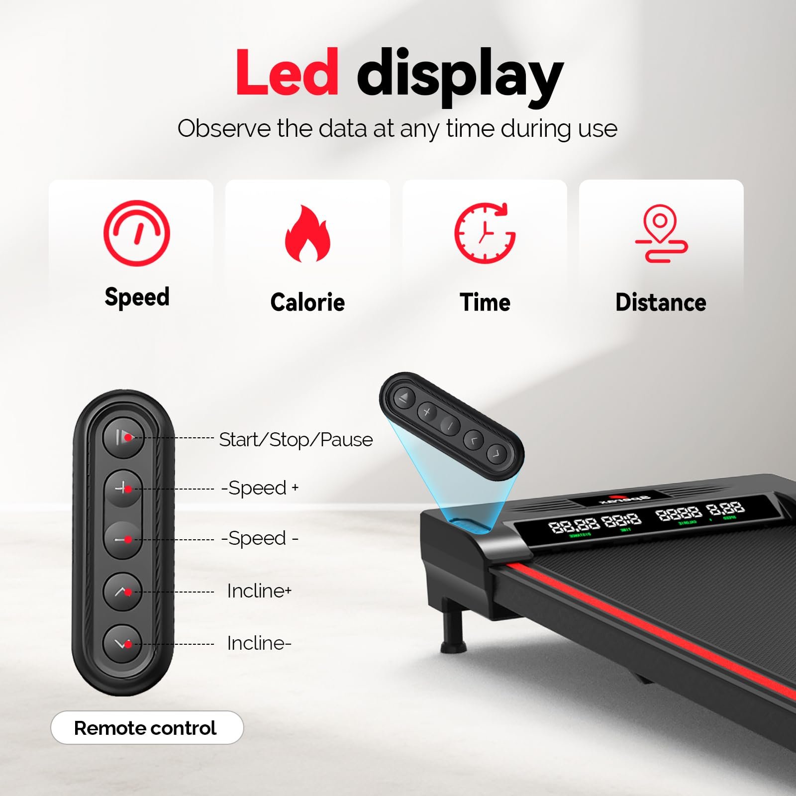 Sperax 3-in-1 Under-Desk Walking Pad – App & Remote-Controlled Vibration Treadmill, 2.5 HP Quiet Motor, 9% Auto-Incline (Red) - Image 24