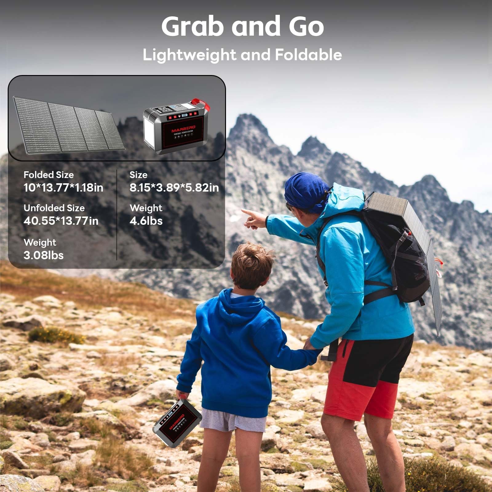 MARBERO M82 Portable Power Station – 88Wh/24000mAh Lithium Battery | 80W AC Output | Solar Rechargeable Backup Power Bank for Camping, Emergency, RV & Outdoor Use - Image 33