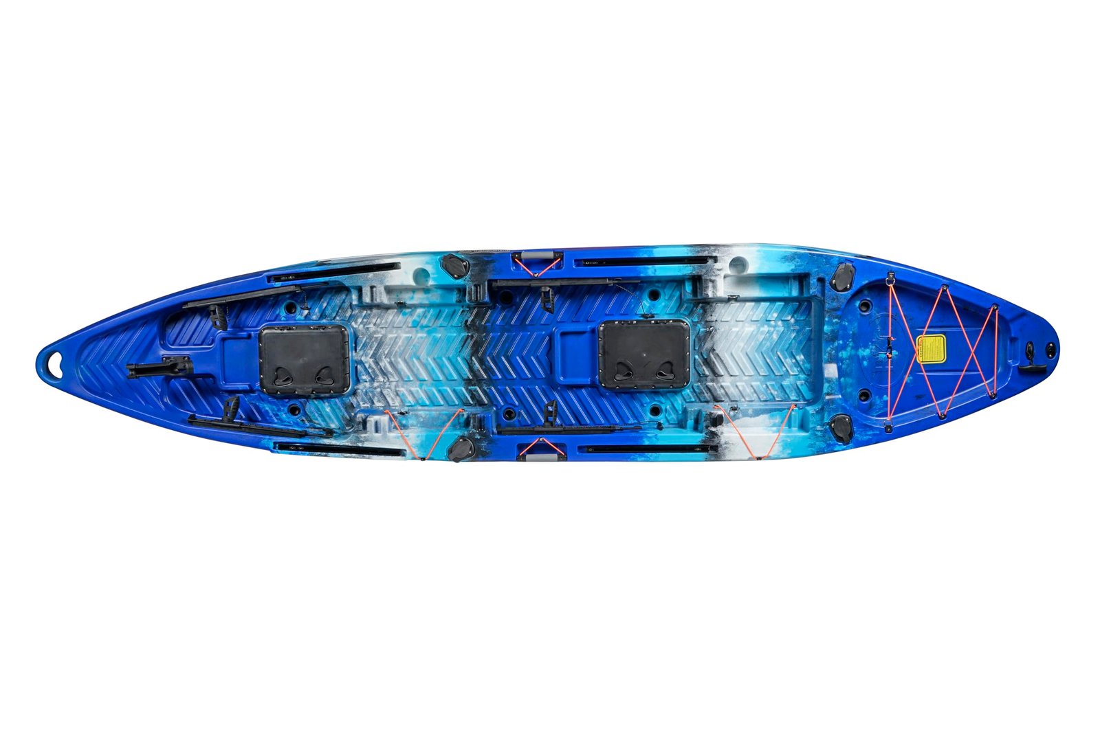 BKC Brooklyn 13.0 Pro Tandem 12′ 8″ Sit-On-Top Fishing Kayak – 2-3 Person HDPE Tandem Kayak with Dual Adjustable Seats & Rod Holders - Image 32