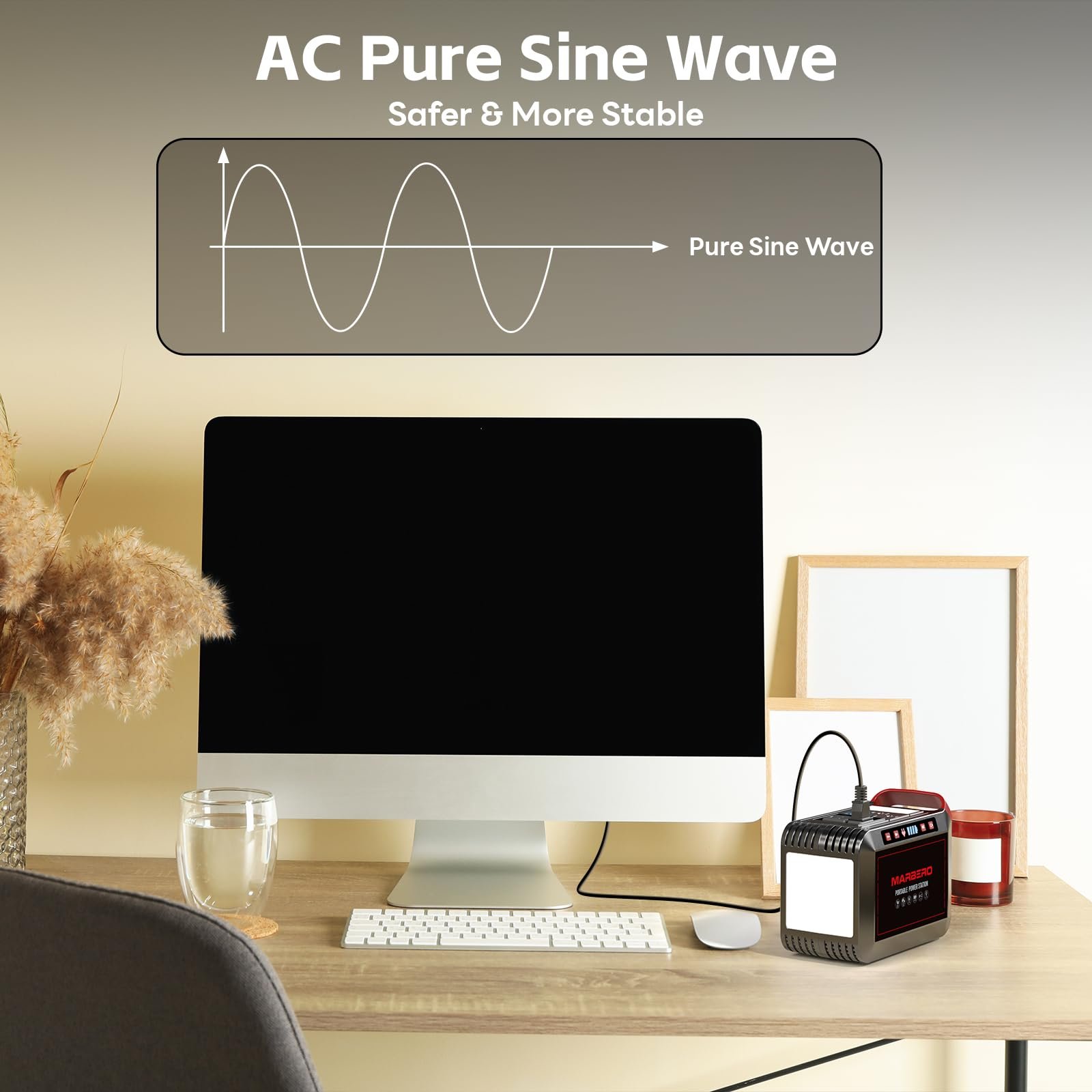 MARBERO M82 Portable Power Station – 88Wh/24000mAh Lithium Battery | 80W AC Output | Solar Rechargeable Backup Power Bank for Camping, Emergency, RV & Outdoor Use - Image 35