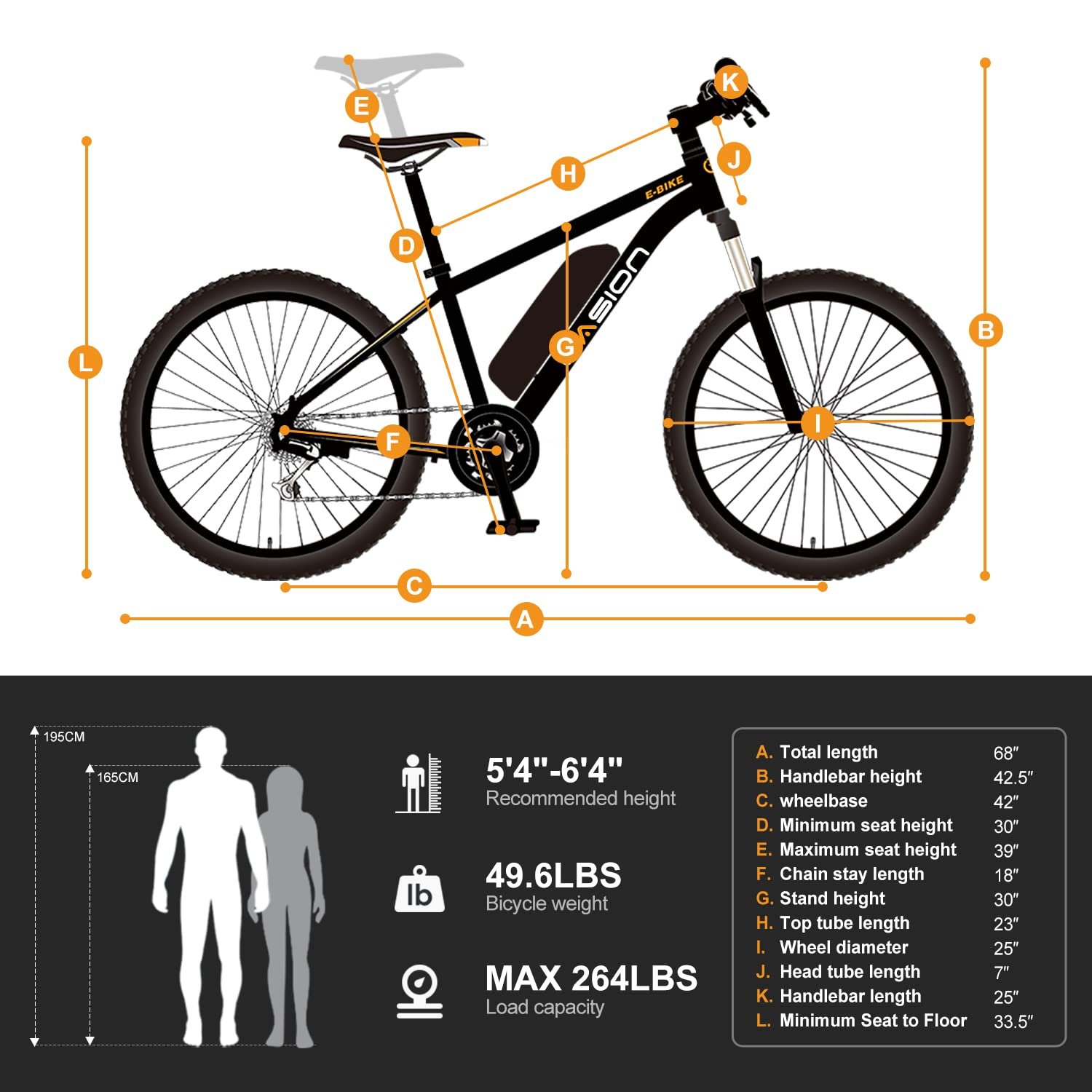 Jasion EB5 26″ / 66 cm Electric Bike – 350 W Motor, Removable 36 V Battery, 40 mi / 64 km Range - Image 42