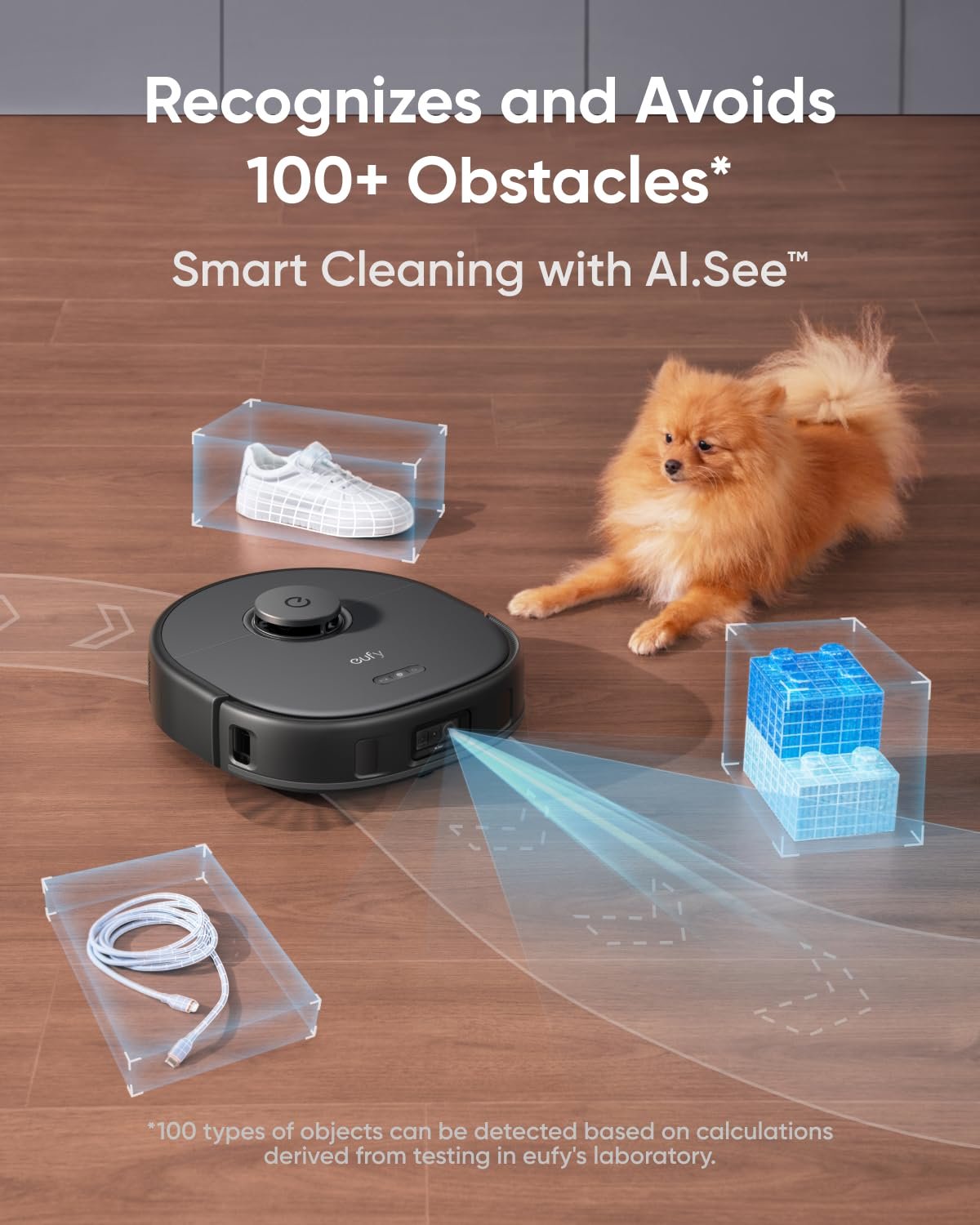 eufy X10 Pro Omni Robot Vacuum and Mop Combo, 8,000Pa Suction, Self-Emptying, Auto Mop Washing & Drying, Dual Auto-Lift Mops, AI Obstacle Avoidance, Black - Image 6
