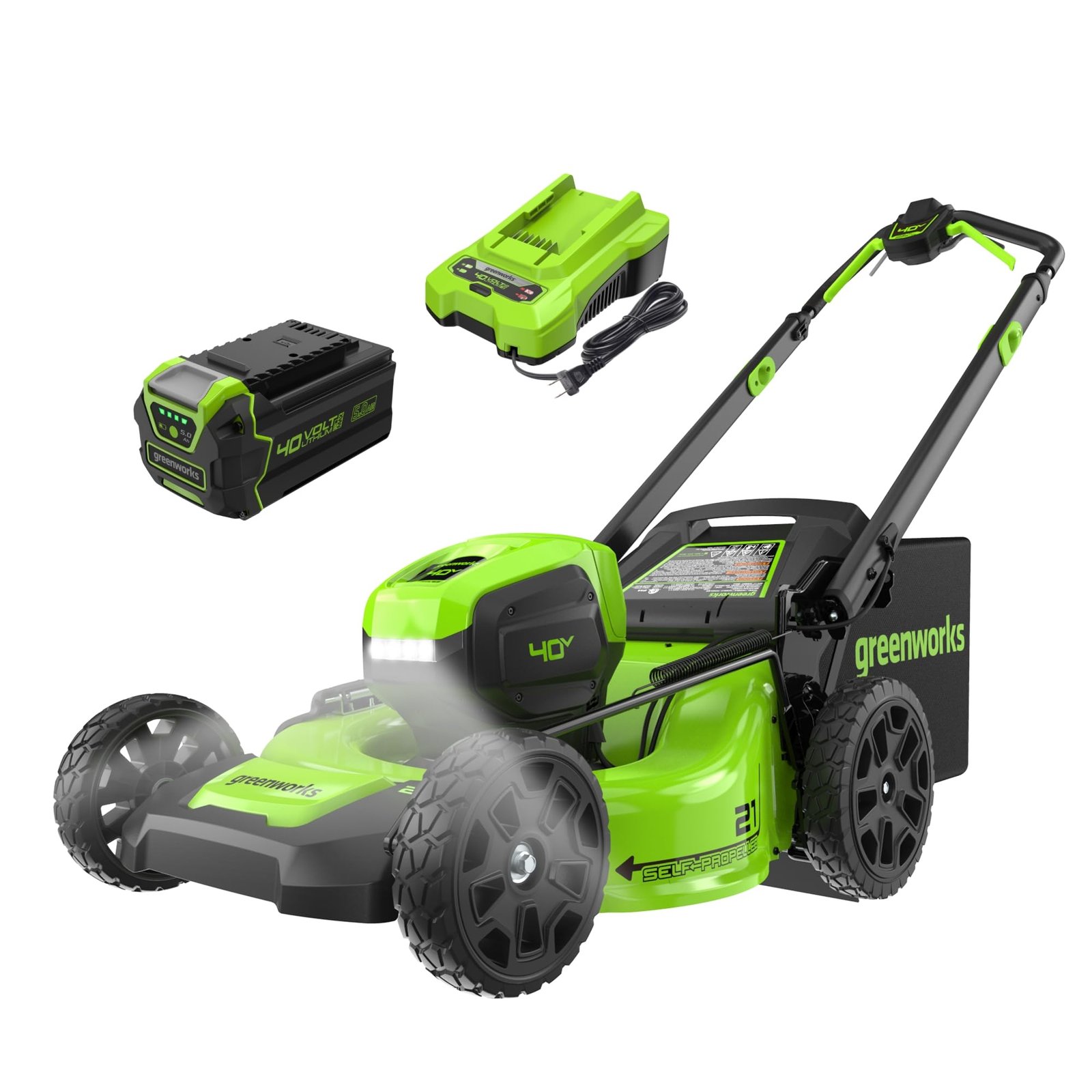 Greenworks 40V Cordless Electric Lawn Mower – 16″ (40.6 cm) Deck, 4.0 Ah Battery, 45 Min Runtime - Image 4