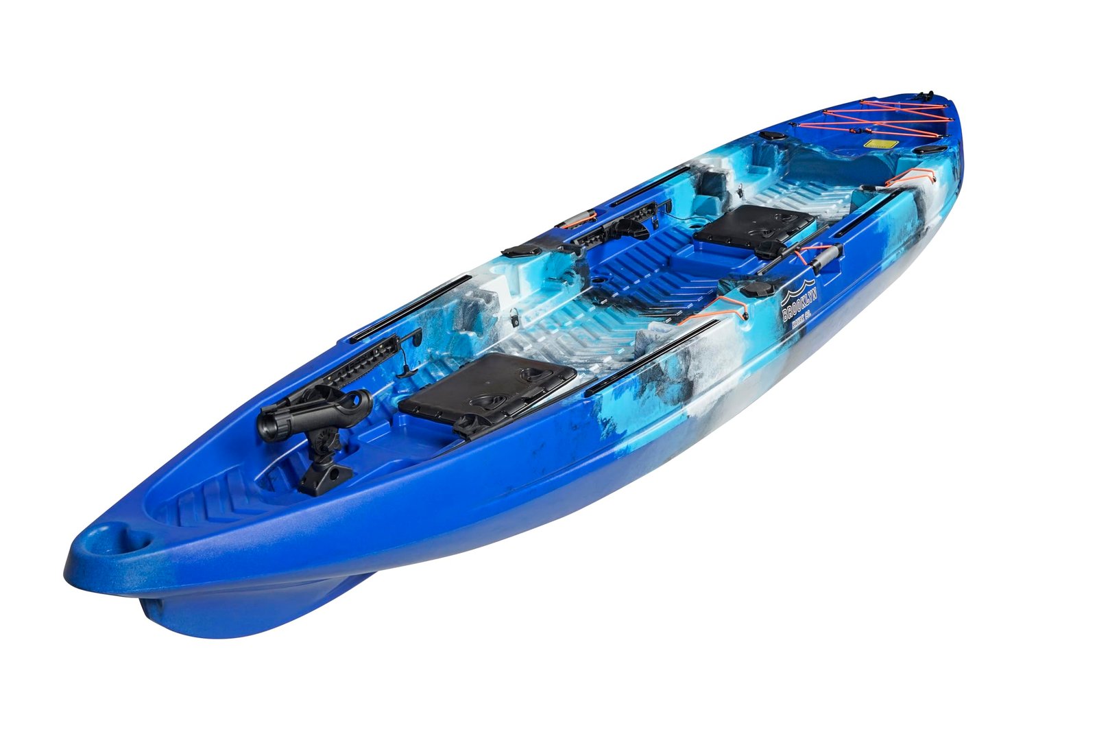 BKC Brooklyn 13.0 Pro Tandem 12′ 8″ Sit-On-Top Fishing Kayak – 2-3 Person HDPE Tandem Kayak with Dual Adjustable Seats & Rod Holders - Image 33