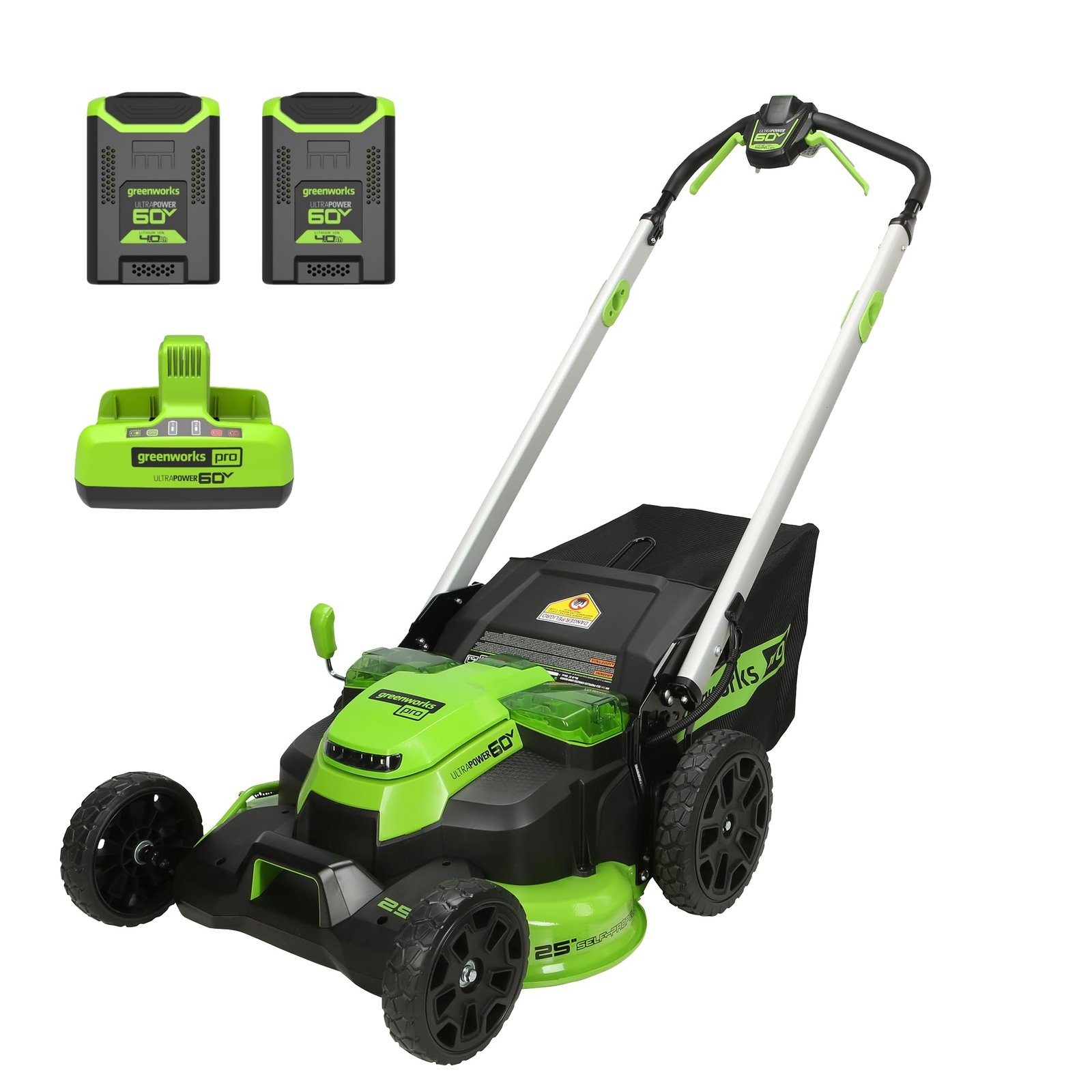 Greenworks 60V Brushless Cordless Push Lawn Mower – 17″ (43 cm) Deck, 4.0 Ah Battery & 3 A Rapid Charger, 40 Min Runtime - Image 3