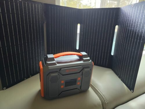 ZeroKor 300W Portable Solar Generator with 60W Foldable Panel – 280Wh Lithium Battery Power Station – Pure Sine Wave 110V AC/DC/USB Outlets – 5.1 lbs (2.3 kg) Lightweight – for RV, Home Backup, Camping photo review