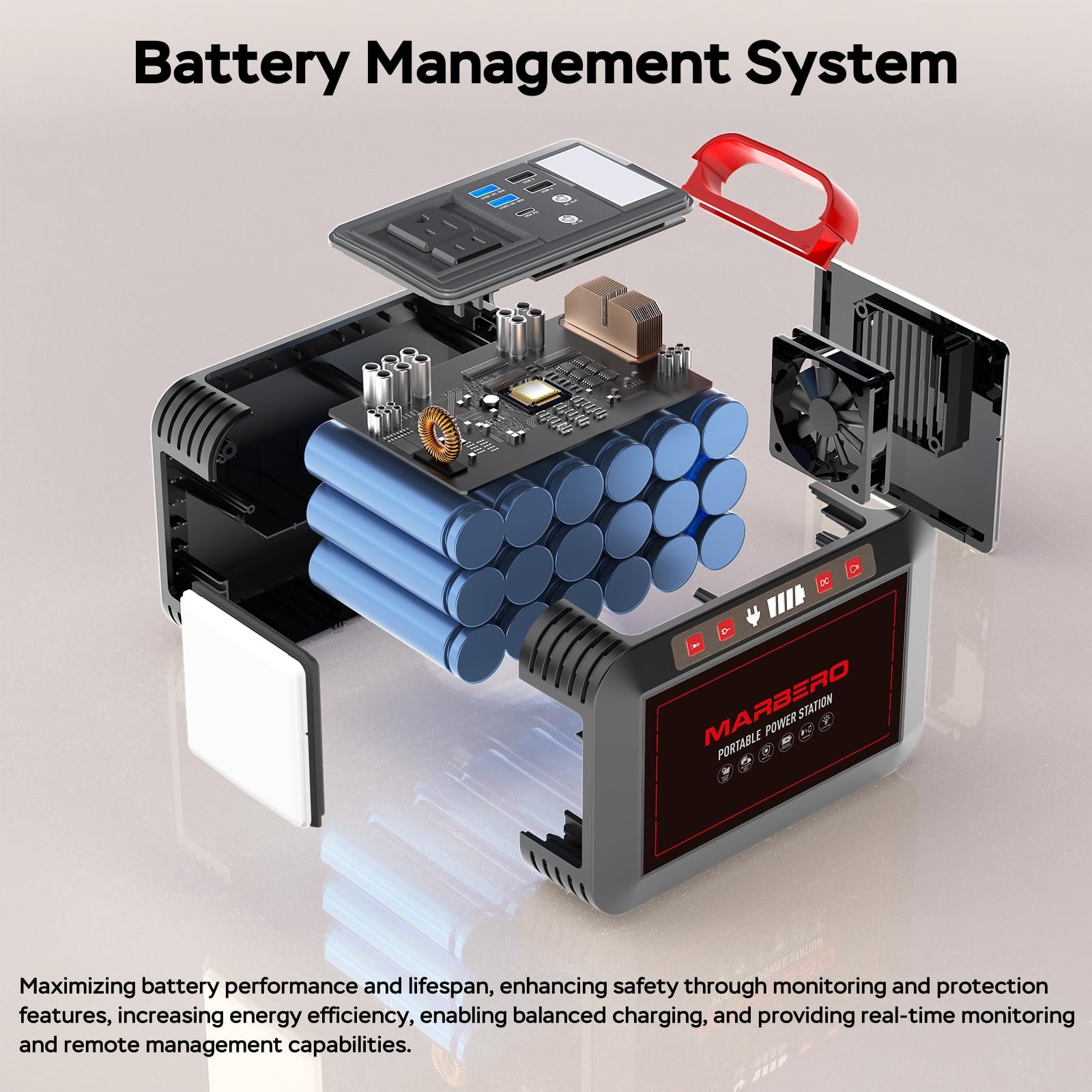 MARBERO M82 Portable Power Station – 88Wh/24000mAh Lithium Battery | 80W AC Output | Solar Rechargeable Backup Power Bank for Camping, Emergency, RV & Outdoor Use - Image 56