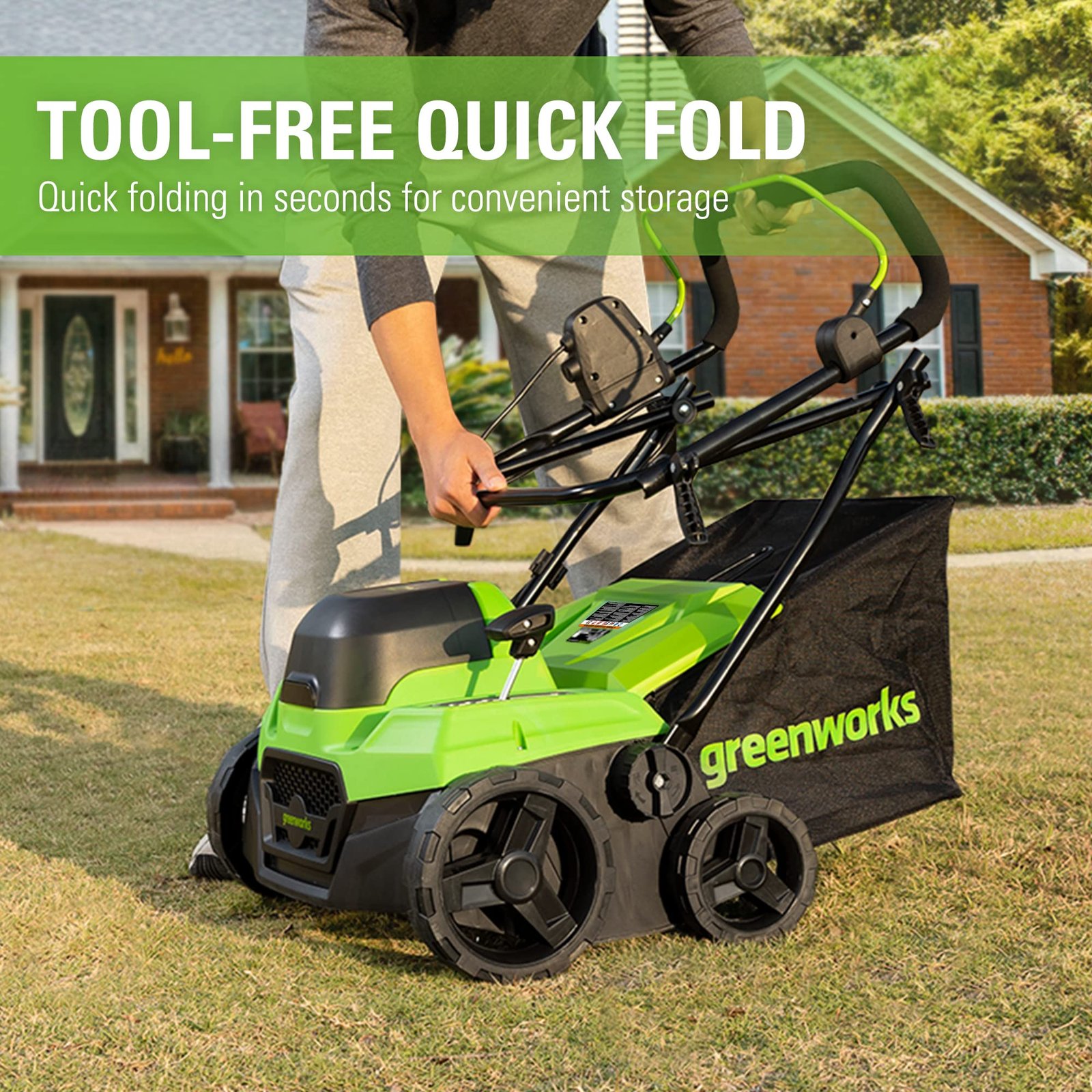 Greenworks 13 Amp Corded Dethatcher & Scarifier – 14″ (35.6 cm) Deck, 5-Position Depth (DT13B00) - Image 27