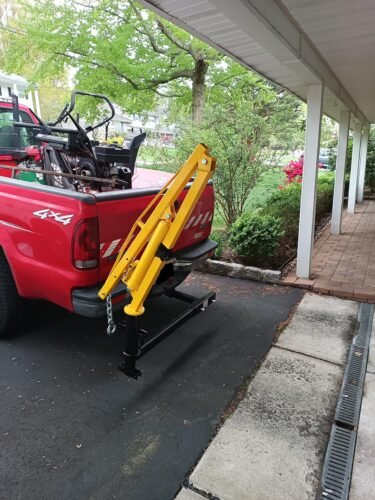 MAXXHAUL 70238 Hitch-Mounted Hydraulic Truck Crane – 1000 lb (454 kg) Capacity, Swivel Lift Arm, Adjustable Boom (500/750/1000 lb) photo review