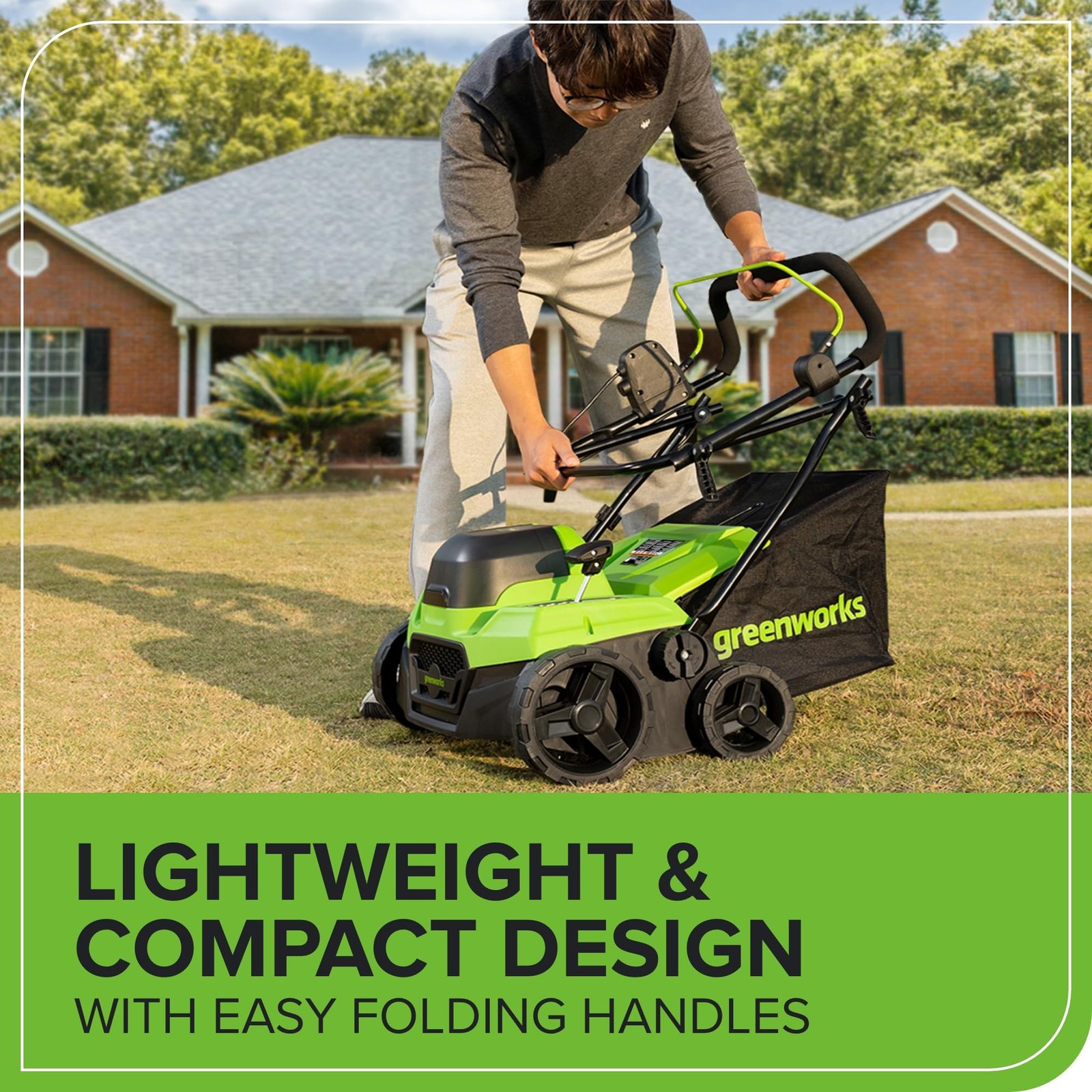 Greenworks 13 Amp Corded Dethatcher & Scarifier – 14″ (35.6 cm) Deck, 5-Position Depth (DT13B00) - Image 20